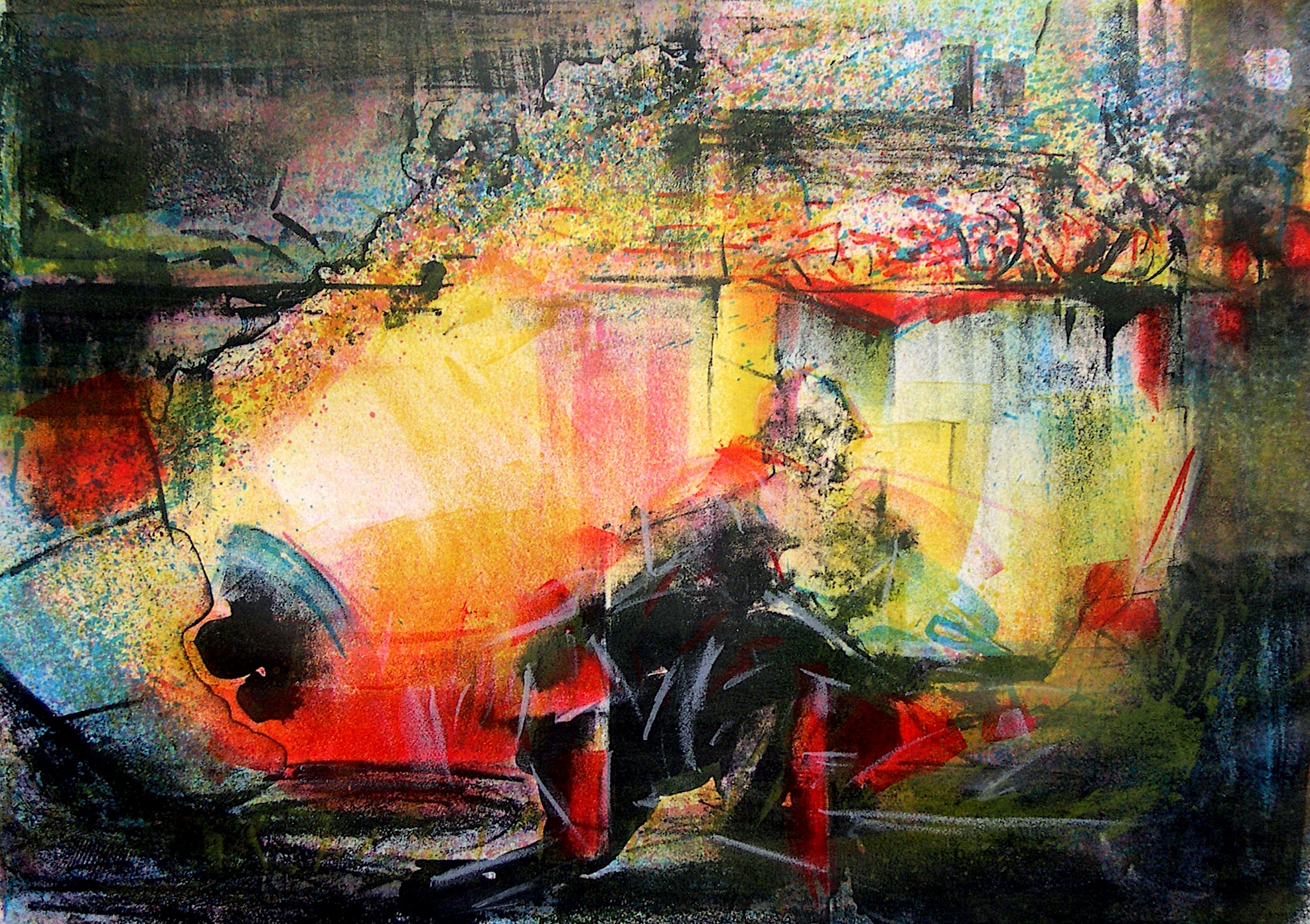 Taşbaskı 'Leke' 35x50cm 1998